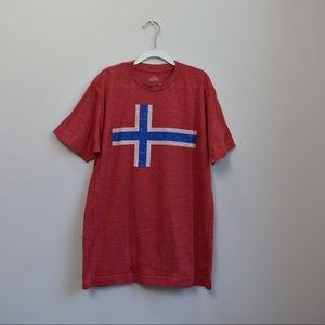 Norwegian Flag Soft Vintage-Feel Shirt